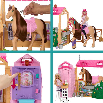 Barbie Establos con el caballo Pepper y la muñeca
