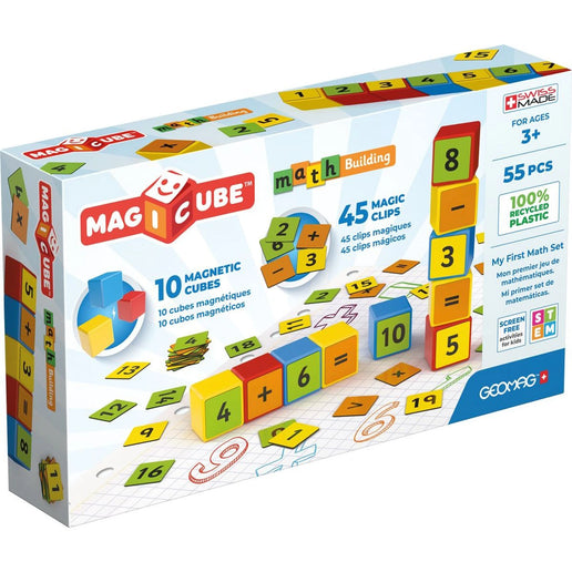 Geomag Magicube Construcción matemática Clips reciclados 55 piezas