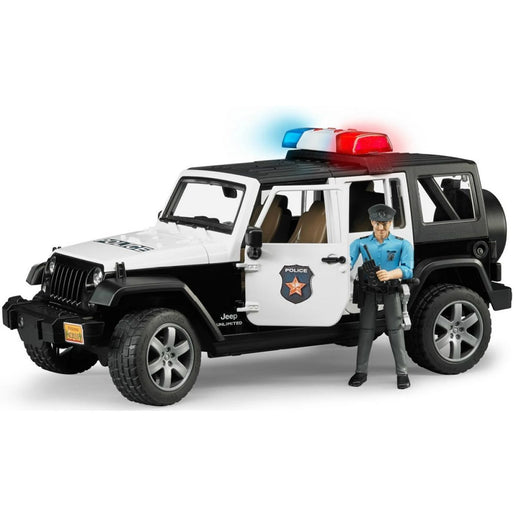 Bruder 02526 Jeep Wrangler Rubicon policial con figura