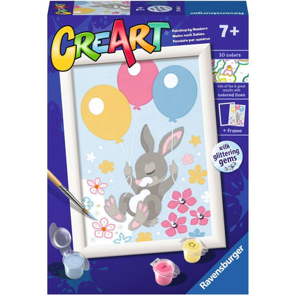 CreArt Conejito volador con globos (con pedrería brillante)
