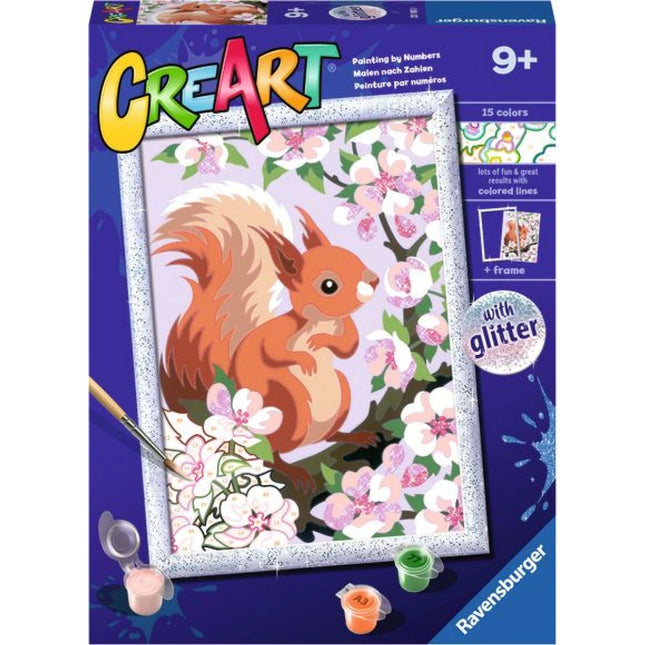 CreArt Ardilla adorable con purpurina