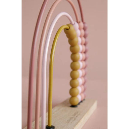 Ábaco de madera arcoíris Pink