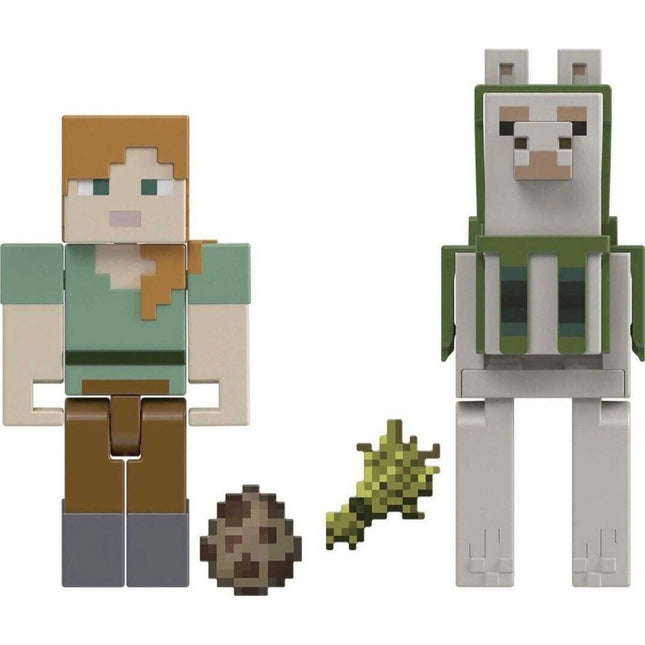 Minecraft Figura pack doble Alex and Llama 8 cm