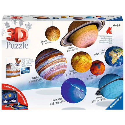 Ravensburger Puzzle 3D: Sistema planetario 522 piezas