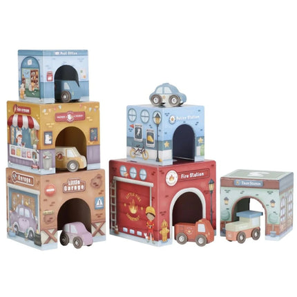 Cubos apilables con cochecitos