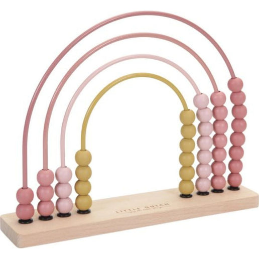 Ábaco de madera arcoíris Pink