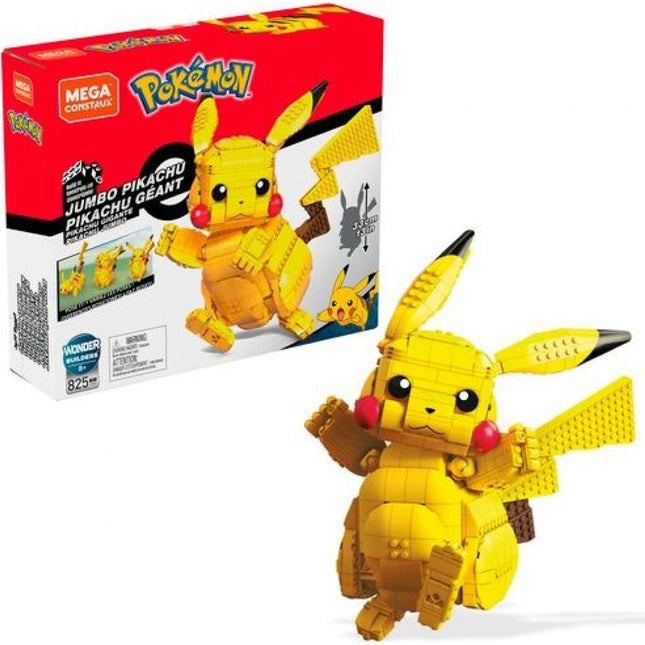 MEGA Construye y expone tu Pokémon Jumbo Pikachu 825 piezas