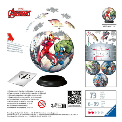 Puzzle Ball Marvel Los Vengadores 72 piezas