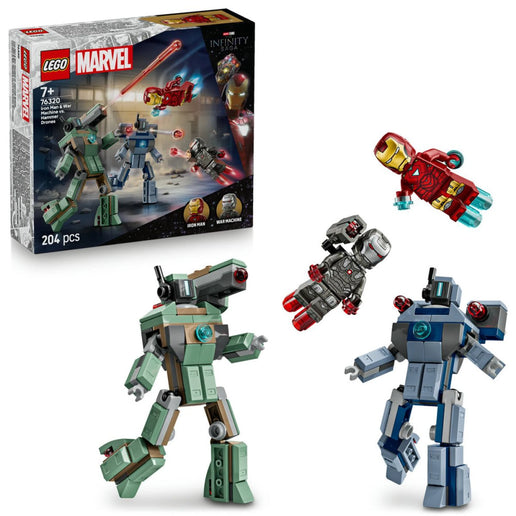 LEGO® Marvel 76320 Iron Man y War Machine vs. los Drones de Hammer