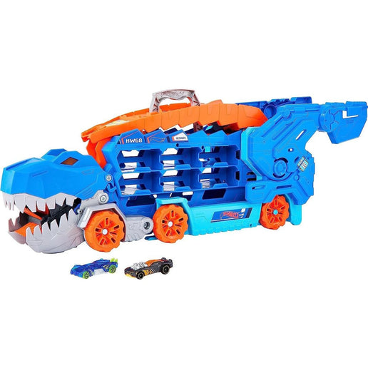 Hot Wheels City camión tractor T-Rex con luces y sonidos
