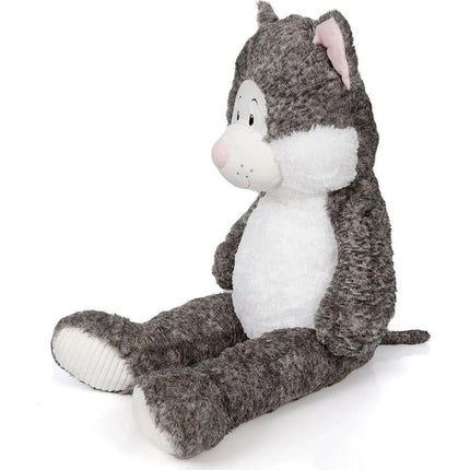 Gato de peluche gris 100 cm