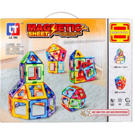 Juego de construcción magnético Magnetic Sheet 46 piezas