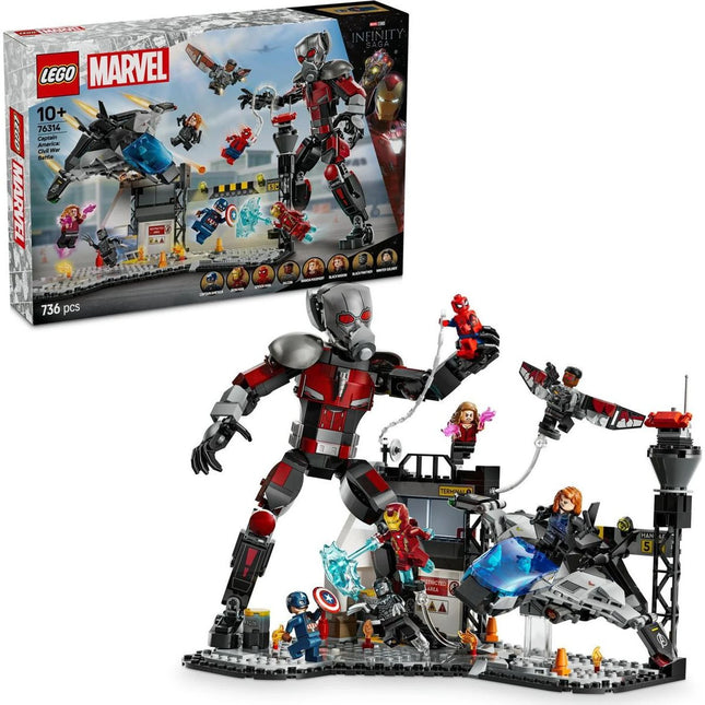 LEGO® Marvel 76314 Batalla de acción - Capitán América: Guerra Civil
