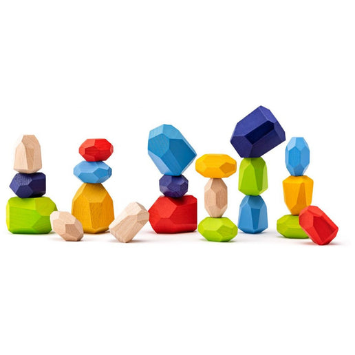 Juego de equilibrio Piedras de madera 21 uds.