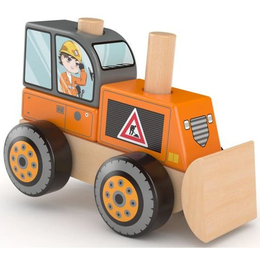 J'ADORE Coche de construcción rompecabezas de madera