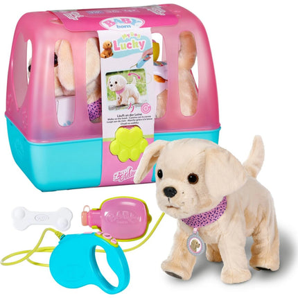 BABY born Mi perrito alegre con caja de transporte