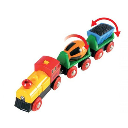 BRIO Locomotora eléctrica con vagones y luces