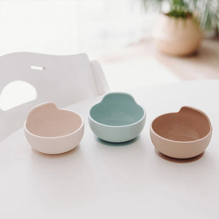 Cuenco de silicona con ventosa 330 ml crema