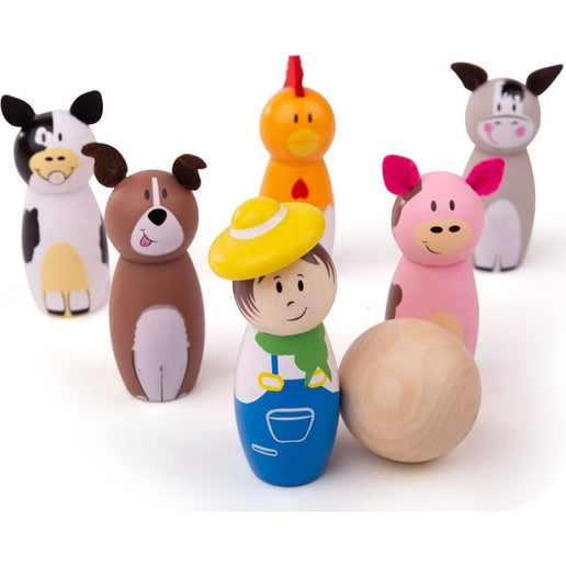 Bolos de madera granja