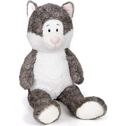 Gato de peluche gris 100 cm