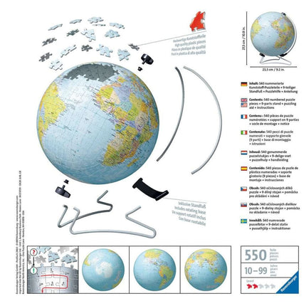 Ravensburger Puzzle 3D: Globo 540 piezas