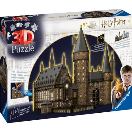 Ravensburger Puzzle 3D: Castillo de Hogwarts Gran Comedor Edición nocturna 540 piezas - Harry Potter