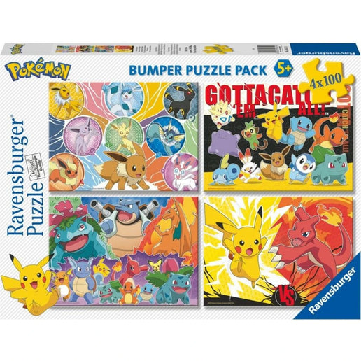 Ravensburger Puzzle: Pokémon 4 x 100 piezas
