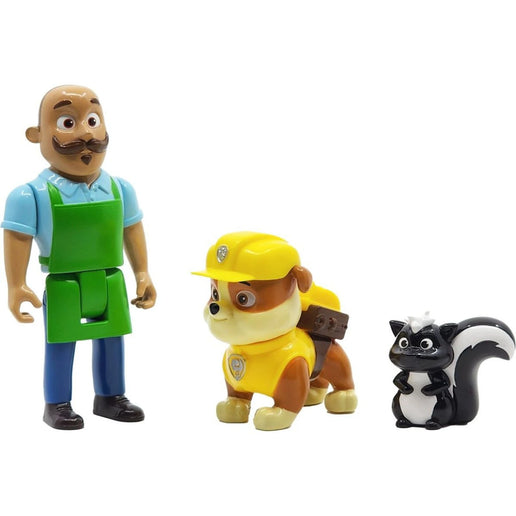 Pack de tres figuras Rubble y Mr. Porter - La Patrulla Canina