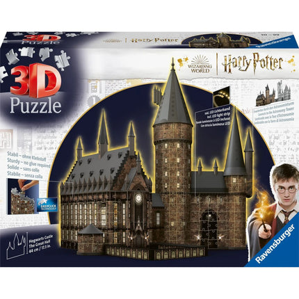 Ravensburger Puzzle 3D: Castillo de Hogwarts Gran Comedor Edición nocturna 540 piezas - Harry Potter