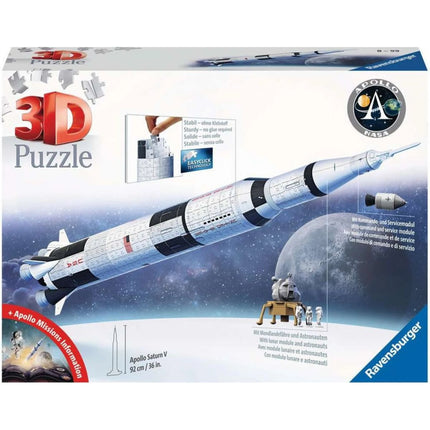 Ravensburger Puzle 3D: Cohete espacial Saturn V 432 piezas