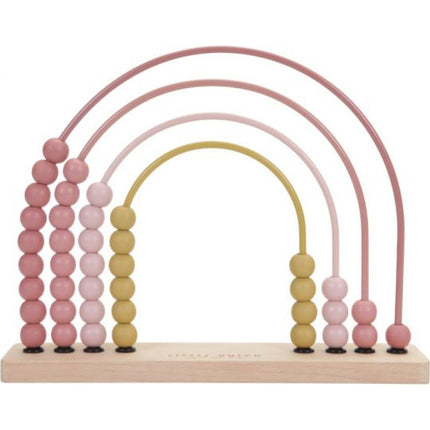 Ábaco de madera arcoíris Pink