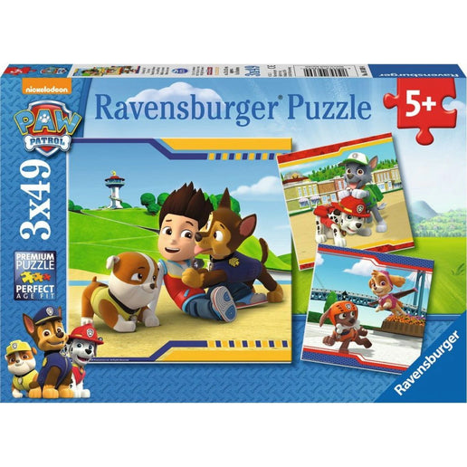 Ravensburger Puzzle: La Patrulla Canina Héroes peludos 3 x 49 piezas