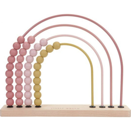 Ábaco de madera arcoíris Pink